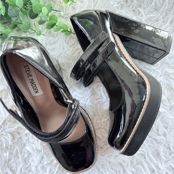 Steve Madden Twice Mary Jane Platform Pumps Size 7.5 - Picture 2 of 9